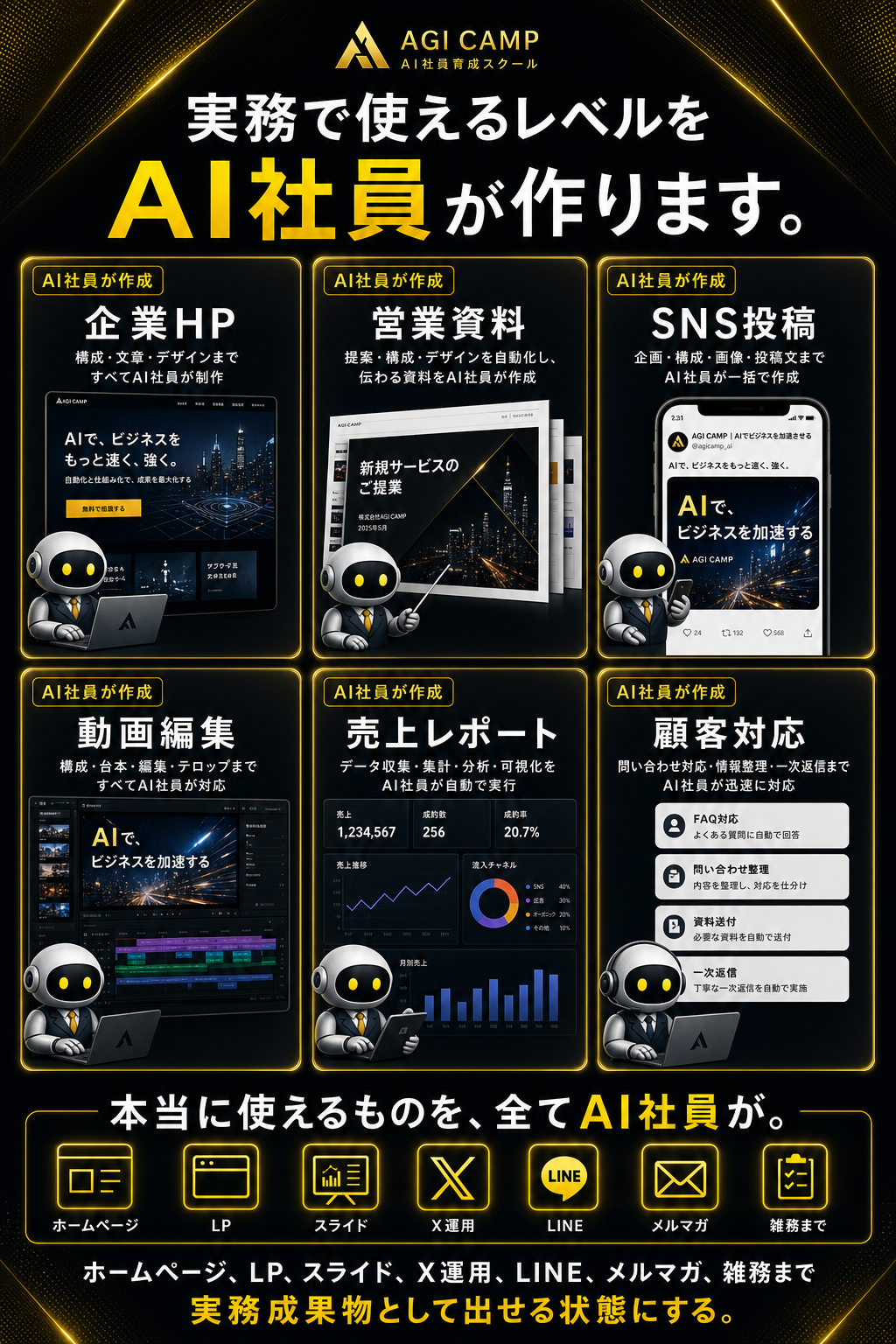 AI社員の成果物ギャラリー