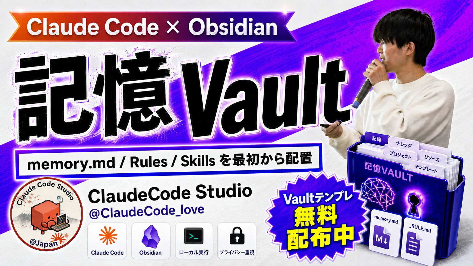 特典03 Claude Code × Obsidian 記憶Vaultテンプレ