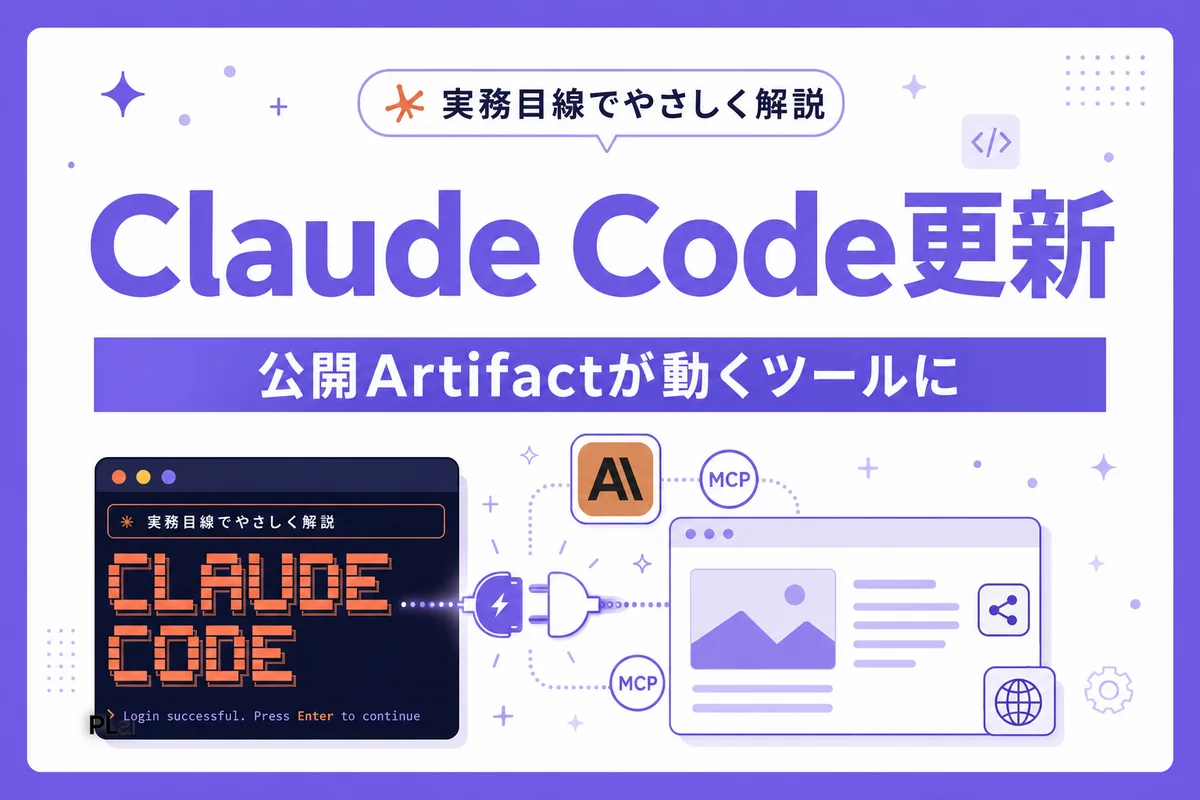 Claude Code週次アップデート解説|公開Artifactが動くツールになった【2026年7月】